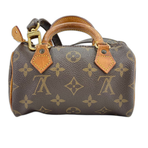 LOUIS VUITTON Mini speedy Handbag Brown WS32714