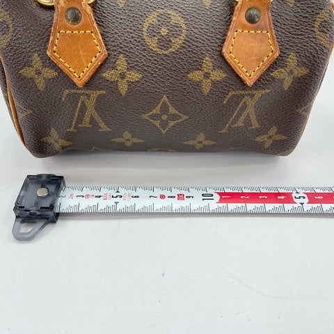 LOUIS VUITTON Mini speedy Handbag Brown WS32714