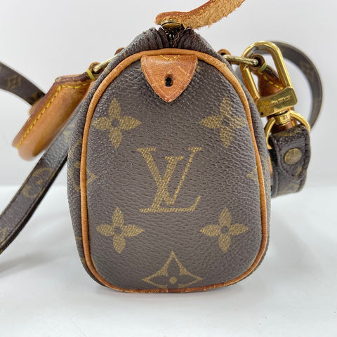 LOUIS VUITTON Mini speedy Handbag Brown WS32714