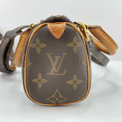 LOUIS VUITTON Mini speedy Handbag Brown WS32714