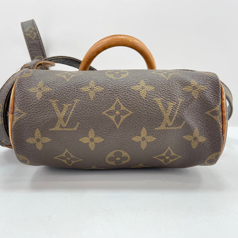 LOUIS VUITTON Mini speedy Handbag Brown WS32714