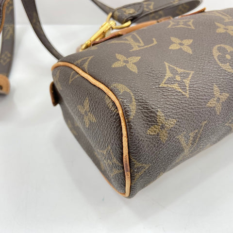 LOUIS VUITTON Mini speedy Handbag Brown WS32714