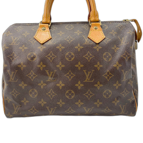 LOUIS VUITTON Speedy 30 Handbag Brown WS32725