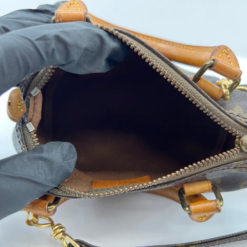 LOUIS VUITTON Mini speedy Shoulder Bag Brown WS32731