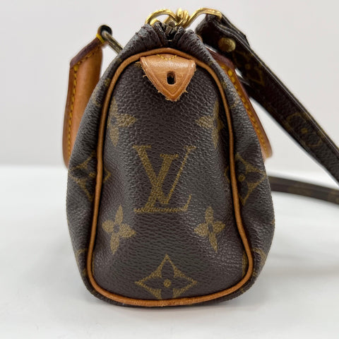 LOUIS VUITTON Mini speedy Shoulder Bag Brown WS32731