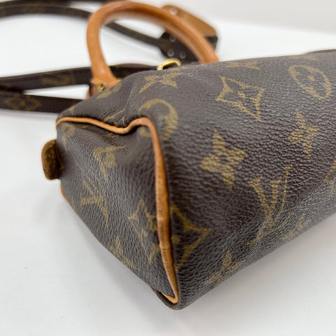 LOUIS VUITTON Mini speedy Shoulder Bag Brown WS32731