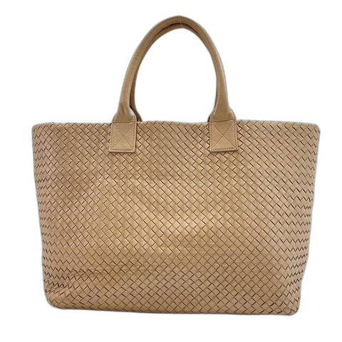 BOTTEGAVENETA INTRECCIATO Tote Bag leather beige WS32740