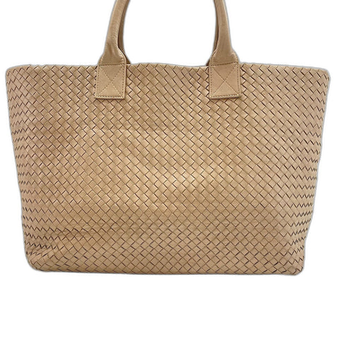 BOTTEGAVENETA INTRECCIATO Tote Bag leather beige WS32740