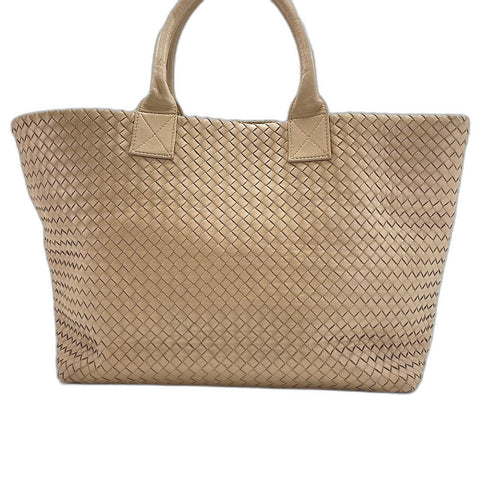 BOTTEGAVENETA INTRECCIATO Tote Bag leather beige WS32740