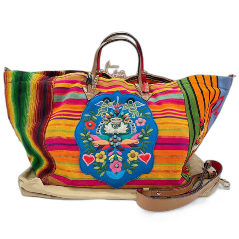 Christian Louboutin Canvas Mexicana Embroidery Tote Bag canvas multicolor WS32741