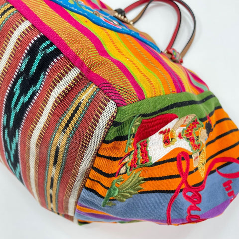 Christian Louboutin Canvas Mexicana Embroidery Tote Bag canvas multicolor WS32741