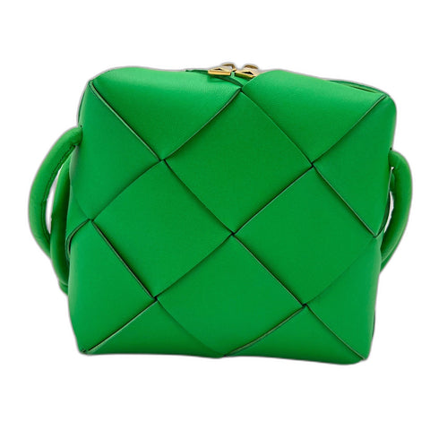 BOTTEGAVENETA MAXI INTRECCIATO Shoulder Bag leather green WS32742