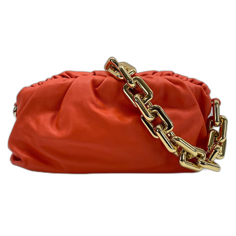 BOTTEGAVENETA The Chain Pouch Pouch leather Orange WS32743