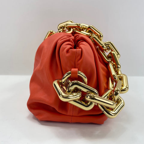 BOTTEGAVENETA The Chain Pouch Pouch leather Orange WS32743