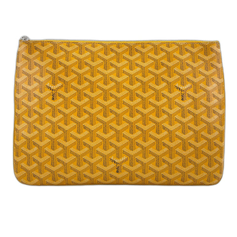 GOYARD Senna MM Clutch bag PVC yellow WS32744