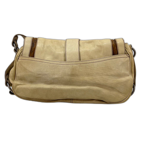 Christian Dior Gaucho Shoulder Bag leather beige WS32748