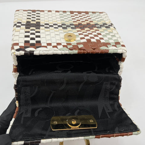Salvatore Ferragamo Leather Gancini INTRECCIATO Handbag leather multicolor WS32749