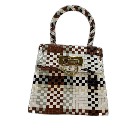 Salvatore Ferragamo Leather Gancini INTRECCIATO Handbag leather multicolor WS32749