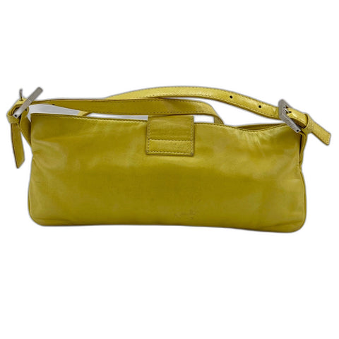 FENDI Mamma bucket Shoulder Bag leather yellow WS32750