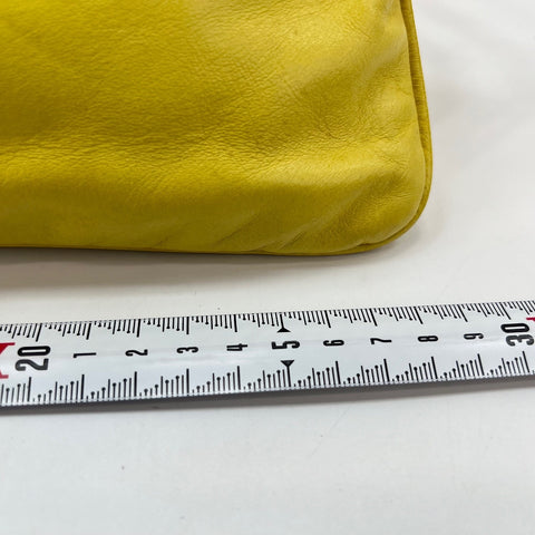 FENDI Mamma bucket Shoulder Bag leather yellow WS32750