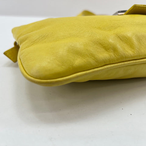 FENDI Mamma bucket Shoulder Bag leather yellow WS32750