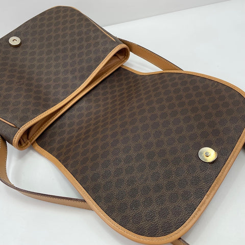CELINE Shoulder Bag PVC Brown WS32751
