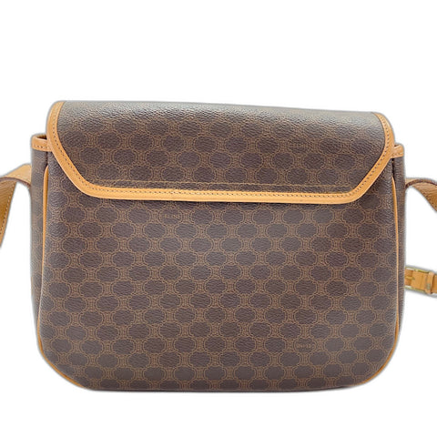 CELINE Shoulder Bag PVC Brown WS32751