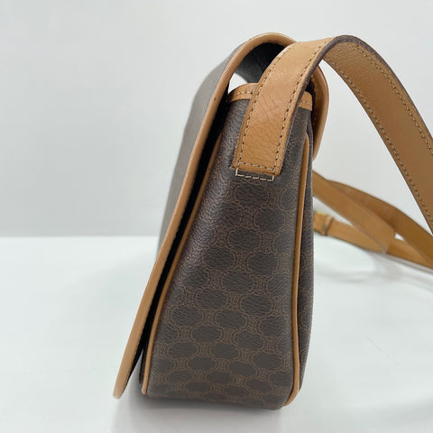 CELINE Shoulder Bag PVC Brown WS32751
