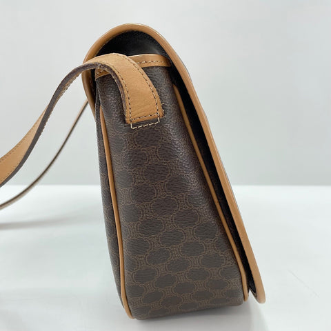 CELINE Shoulder Bag PVC Brown WS32751
