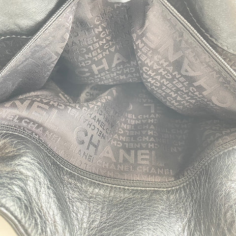 CHANEL Olsen Handbag lambskin black WS32752