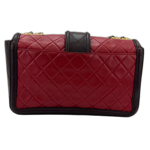 CHANEL Matrasse 30 Shoulder Bag lambskin Red WS32753