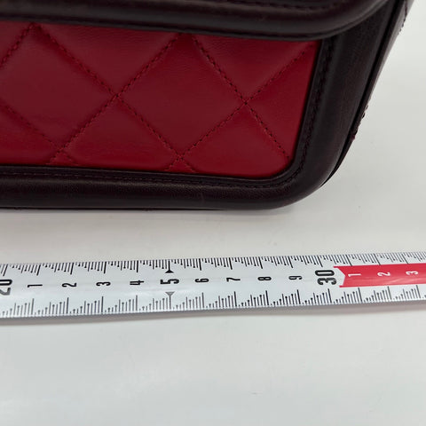 CHANEL Matelasse 30 Shoulder Bag lambskin Red WS32753