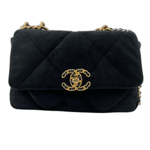 CHANEL Matelasse Shoulder Bag velvet black WS32754