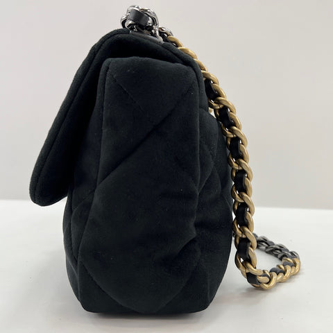CHANEL Matelasse Shoulder Bag velvet black WS32754