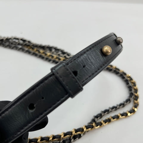 CHANEL Gabriel Do Shoulder Bag leather Navy WS32755