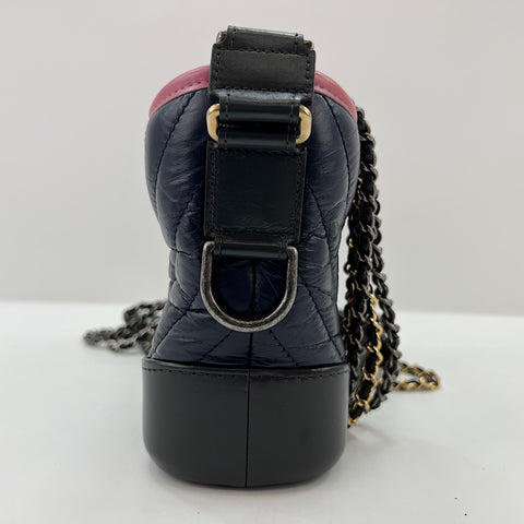 CHANEL Gabriel Do Shoulder Bag leather Navy WS32755