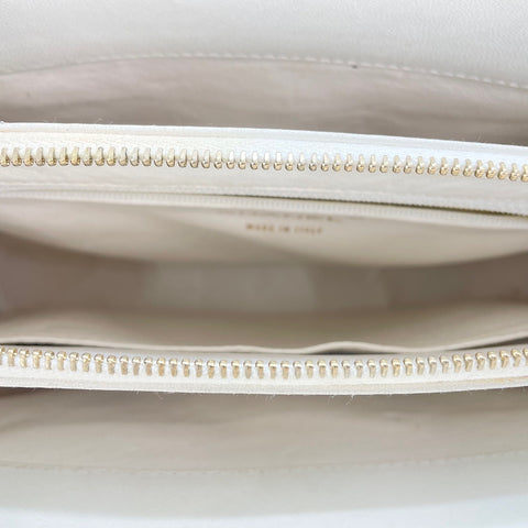 CHANEL Matelasse Handbag lambskin white WS32756