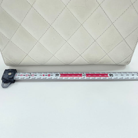 CHANEL Matrasse Handbag lambskin white WS32756