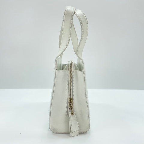 CHANEL Matelasse Handbag lambskin white WS32756