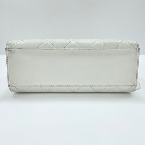 CHANEL Matrasse Handbag lambskin white WS32756