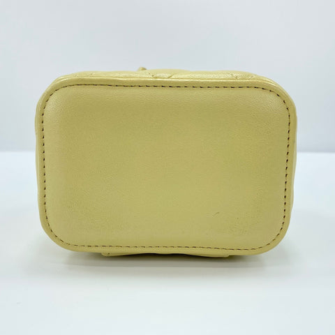 CHANEL Matrasse Shoulder Bag lambskin yellow WS32757