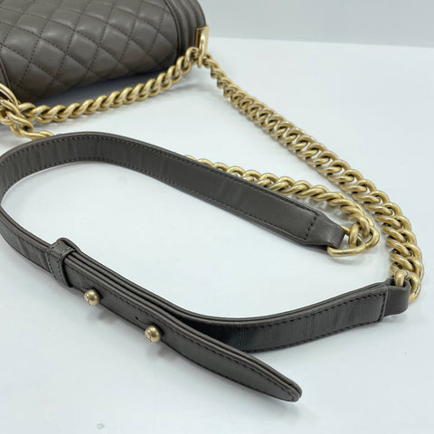 CHANEL Boy Chanel Small Shoulder Bag lambskin Brown WS32759