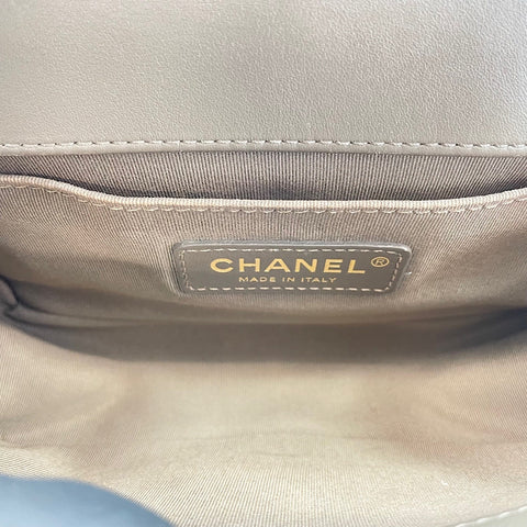 CHANEL Boy Chanel Small Shoulder Bag lambskin Brown WS32759