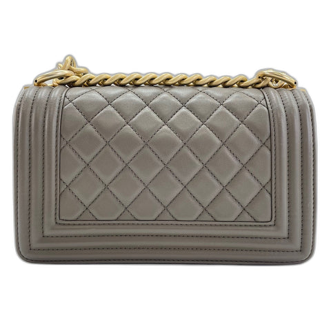 CHANEL Boy Chanel Small Shoulder Bag lambskin Brown WS32759