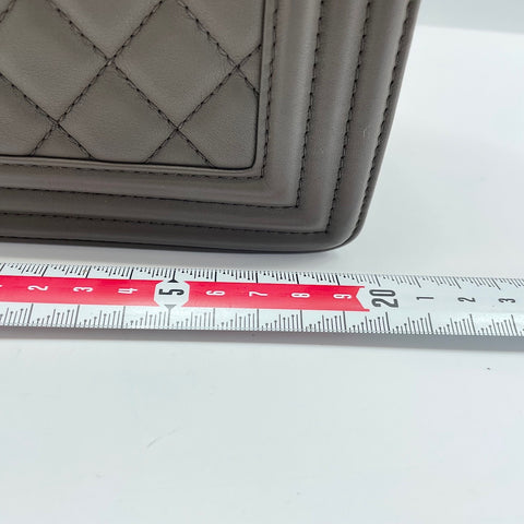 CHANEL Boy Chanel Small Shoulder Bag lambskin Brown WS32759