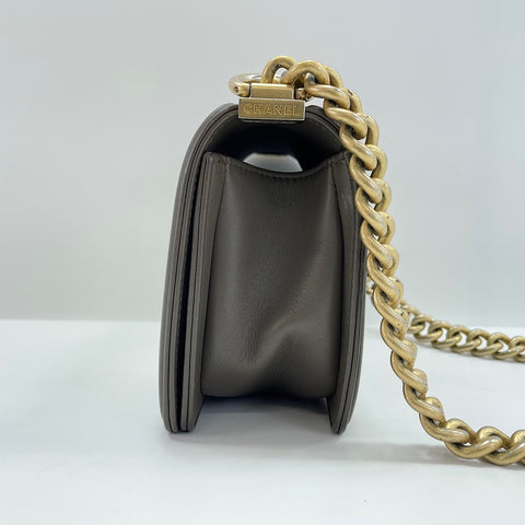 CHANEL Boy Chanel Small Shoulder Bag lambskin Brown WS32759