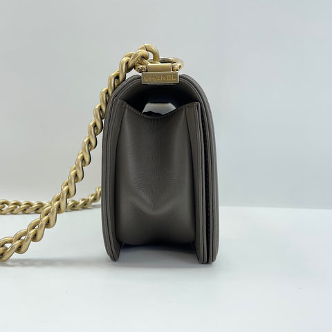 CHANEL Boy Chanel Small Shoulder Bag lambskin Brown WS32759