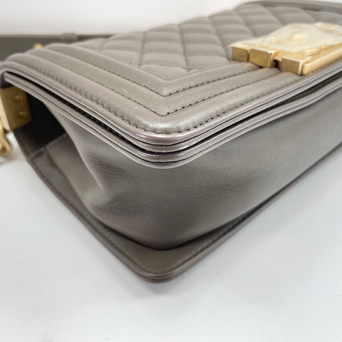 CHANEL Boy Chanel Small Shoulder Bag lambskin Brown WS32759