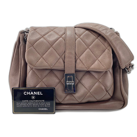 CHANEL Shoulder Bag Brown WS32762