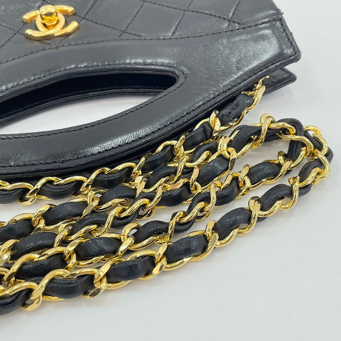 CHANEL Matelasse Handbag lambskin black WS32763